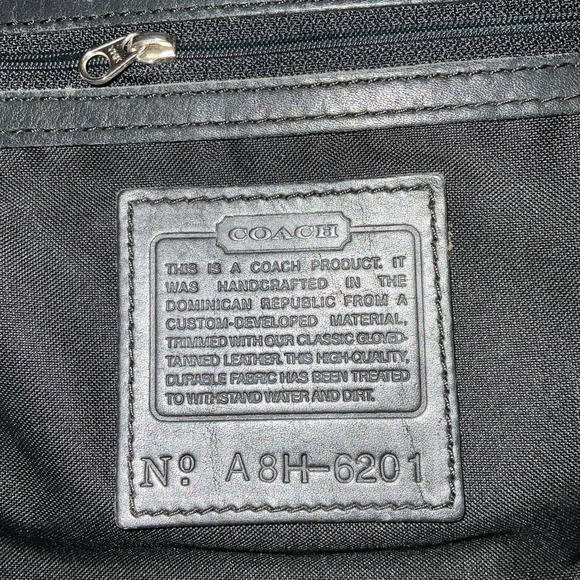 Coach Vintage Neoprene And Leather Brown Tote Bag Purse With Hangtag - Picture 11 of 15